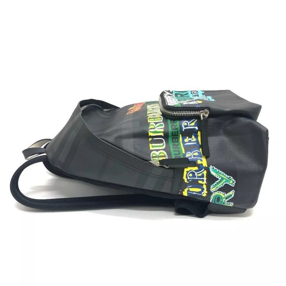 BURBERRY graphic Check Backpack Backpack PVC gray/Multicolore - Picture 4 of 15